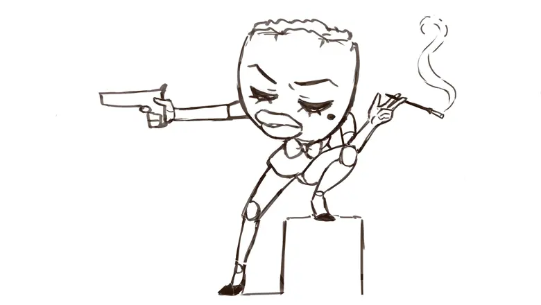 Can you make money while making your first game? debula sketch female p for pistol