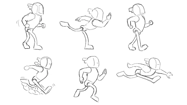 The Pistol Running Sketch - PForPistol